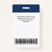 カスタム従業員名会社ロゴQrコード バッジ (裏面)