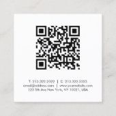 カスタム従業員名QRコード会社ロゴ コーリングカード (裏面)