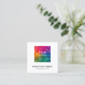 カスタム従業員名QRコード会社ロゴ コーリングカード (スタンド正面)