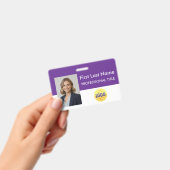 カスタム従業員 - 写真、バーコード、ロゴ、名札 バッジ (手持ち)