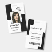 カスタム従業員IDバモダンッ企業のジッドブラック バッジ (正面＆裏面)