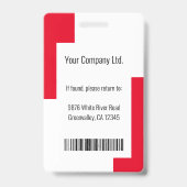 カスタム従業員IDモダンバ企業のージレッド バッジ (裏面)