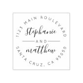 カスタム循環スクリプ結婚トの差出人住所 ラバースタンプ (インプリント)