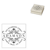 カスタム循環ファミリ名のモダン差出人住所 ラバースタンプ (押印)