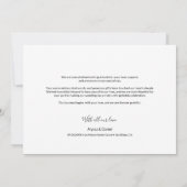 カスタム心のこもったメ結婚ッセージの写モダン真 サンキューカード (裏面)