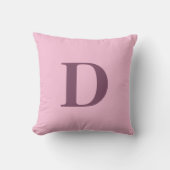 カスタム心地よいピンク色モノグラムピロー クッション (正面)
