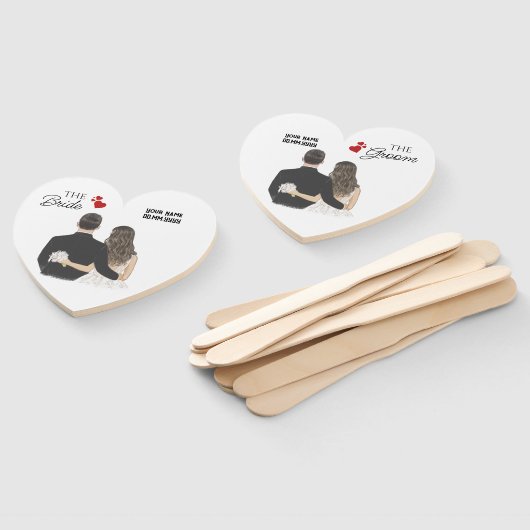 カスタム心地よい新郎新婦:エレガンスミーツ結婚ーズ ハンドファン (組立なし)