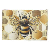 カスタム忙しBee on Huminic:六角と円 枕カバー (裏面-左)