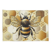 カスタム忙しBee on Huminic:六角と円 枕カバー (裏面-右)