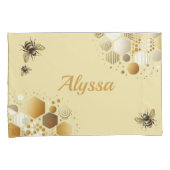 カスタム忙しBee on Huminic:六角と円 枕カバー (正面右)