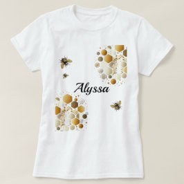 カスタム忙しBee on Huminic:六角と円 Tシャツ