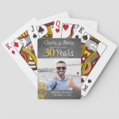 カスタム応援とビール30歳の男性の誕生日 トランプ (裏面)