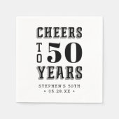 カスタム応援マイルストーン誕生日 スタンダードカクテルナプキン (正面)