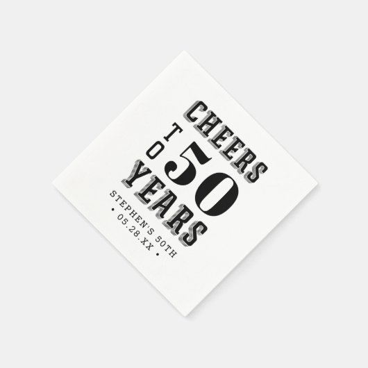 カスタム応援マイルストーン誕生日 スタンダードカクテルナプキン (角)