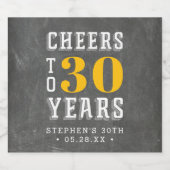 カスタム応援マイルストーン誕生日 ビールラベル (シングルラベル)