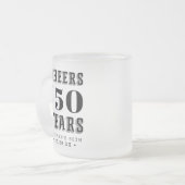 カスタム応援マイルストーン誕生日 フロストグラスマグカップ (正面左)