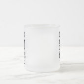 カスタム応援マイルストーン誕生日 フロストグラスマグカップ (中央)