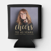 カスタム応援40歳の誕生日パーティー 缶クーラー (裏面)