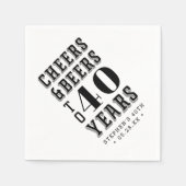 カスタム応援&ビアーズマイルストン誕生日 スタンダードカクテルナプキン (正面)