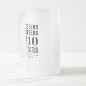 カスタム応援&ビアーズマイルストン誕生日 フロストグラスビールジョッキ (正面左)