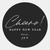 カスタム応援!新年おめでとう ラウンドシール (正面)