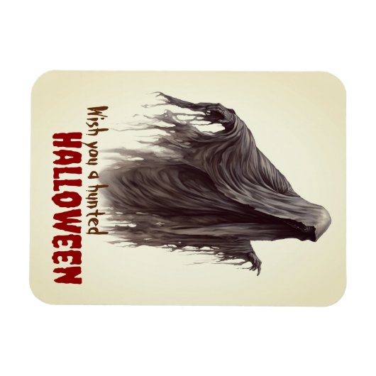 カスタム怖不気味怖ハ幽霊のよく出るロウィン幽霊 マグネット (横)