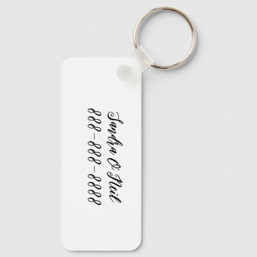 カスタム恋しく思ニースのクリスマスのキーチェインパーソナライズされた。 キーホルダー (裏面)