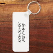 カスタム恋しく思ニースのクリスマスのキーチェインパーソナライズされた。 キーホルダー (裏面)