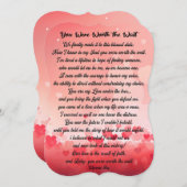 カスタム恋の詩の夫の妻カップルフラットカード (正面/裏面)