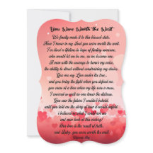 カスタム恋の詩の夫の妻カップルフラットカード