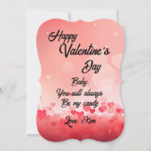 カスタム恋の詩の夫の妻カップルフラットカード (裏面)