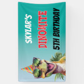 カスタム恐竜ジノミートモノグラム第5誕生日 横断幕 (縦)