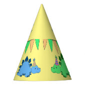 カスタム恐竜|少年のハッピーバースデー パーティーハット (正面)