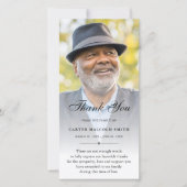 カスタム悔やみや弔慰ありがとう思い出 サンキューカード (正面)