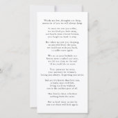 カスタム悔やみや弔慰ありがとう思い出 サンキューカード (裏面)