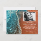 カスタム悔やみや弔慰ビーチ葬儀 サンキューカード (正面)