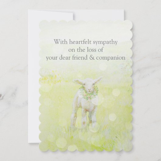 カスタム悔やみや弔慰図解入りの、写真付きのラムフォールスノー カード (正面)