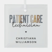 カスタム患者気に技術者PCTギフト ガラスオーナメント (正面)