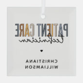 カスタム患者気に技術者PCTギフト ガラスオーナメント (裏面)