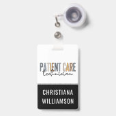 カスタム患者気に技術者PCTギフト バッジ (正面（伸縮クリップ）)