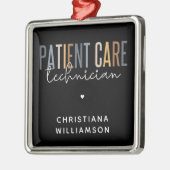 カスタム患者気に技術者PCTギフト メタルオーナメント (左)