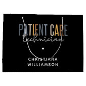 カスタム患者気に技術者PCTギフト ラージペーパーバッグ (裏面)