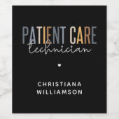 カスタム患者気に技術者PCTギフト ワインラベル (シングルラベル)