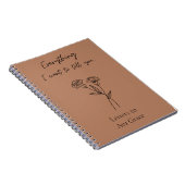 カスタム悲嘆ジャーナル追悼流産ギフト ノートブック (右側)