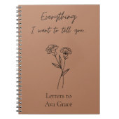 カスタム悲嘆ジャーナル追悼流産ギフト ノートブック (正面)