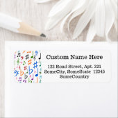 カスタム情報、多くのカラフル音楽ノートと記号 ラベル (インサイチュ)