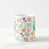 カスタム愛あなた、水彩バレンタインデー コーヒーマグカップ (中央)