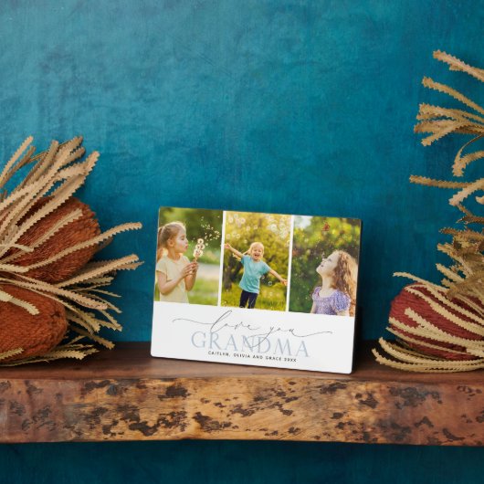 カスタム愛おばあちゃん3フォトコラージュプラーク フォトプラーク (側面)