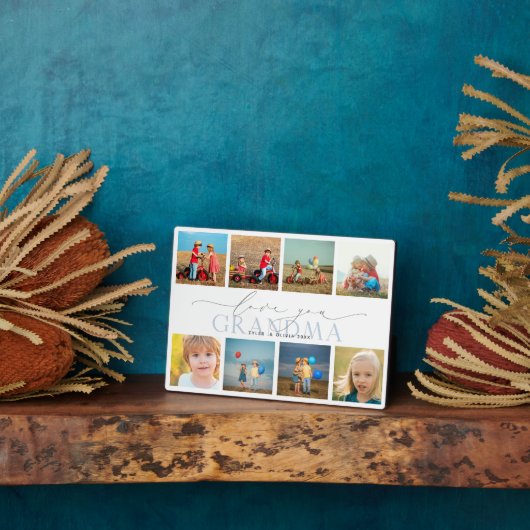 カスタム愛おばあちゃん8フォトコラージュ フォトプラーク (側面)