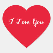 カスタム愛するヴァレンティネス赤いハートシール ハートシール (正面)